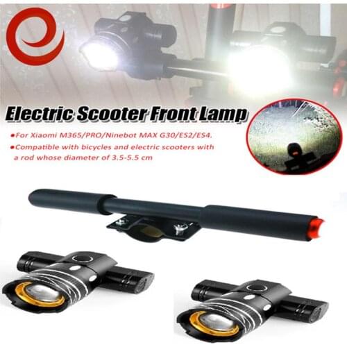 LED Headlight For Xiaomi M365 /Pro Electric Scooter Zoomable 1200mAh Battery USB Rechargeable 150LM T6 LED Light Front Lamp