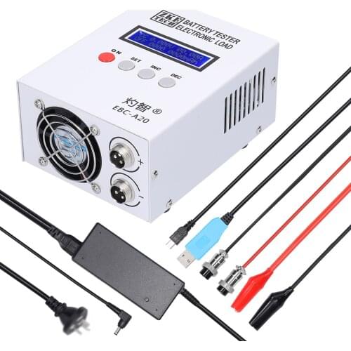EBC-A20 Battery Tester 30V 20A 85W Lithium Lead-acid Batteries Capacity Test Device 5A Recharge 20A Discharge
