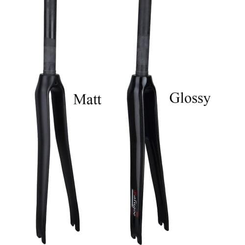 EC90 Carbon Fiber Cycling Fork XC Road Mountain Bike Front Fork 3k 700C MTB Bicycle Front Disc Fork Bike Parts 100*370mm+300mm