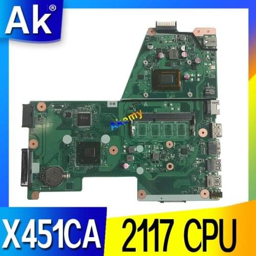 X451CA Motherboard For ASUS X451C F451 F451C laptop Motherboard X451CA Mainboard test 100% OK REV:2.0 2117U CPU