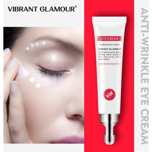 VIBRANT GLAMOUR Eye Cream Peptide Collagen Serum Anti-Wrinkle Anti-Age Remover Dark Circles Eye Care Against Puffiness And Bags