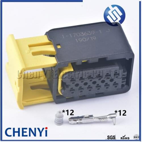 1 Set TE Tyco 12 Pin Female Automotive Waterproof Wire Harness Wiring Connector plug 1-1703639-1 1-1564520-1 0-1670898-1 for car