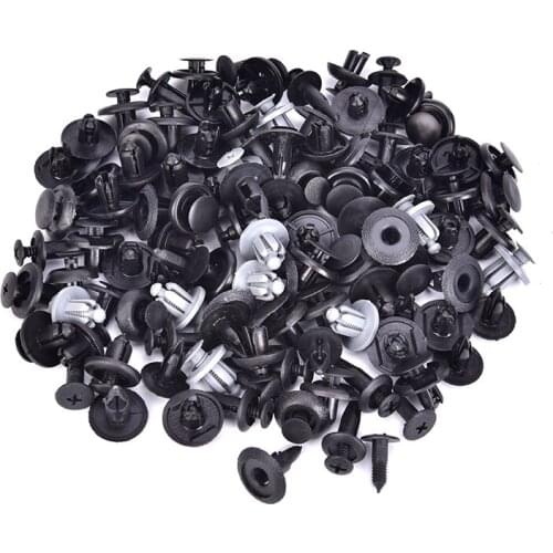 100pcs Car Fastener Screw Rivets Clips Kit Mixed Plastic New Auto Bumper Fender Trims Fastener Screw Rivets Clips