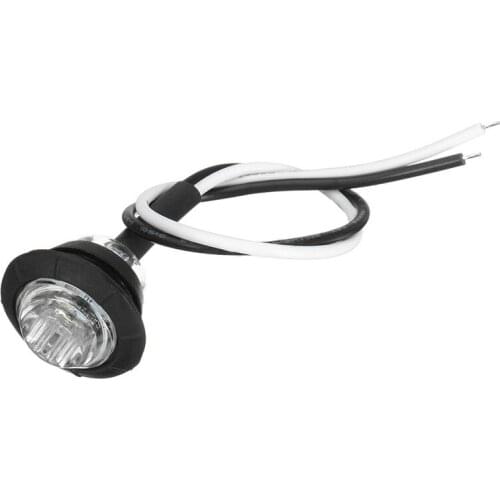 12/24V Lights 4pcs LED Button Mini Round Universal White New Practical