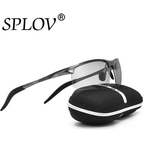2017 Brand New Designer Photochromic Sunglasses Men Fashion Polarized Aluminum Magnesium Discoloration Driving Sun glasses Male