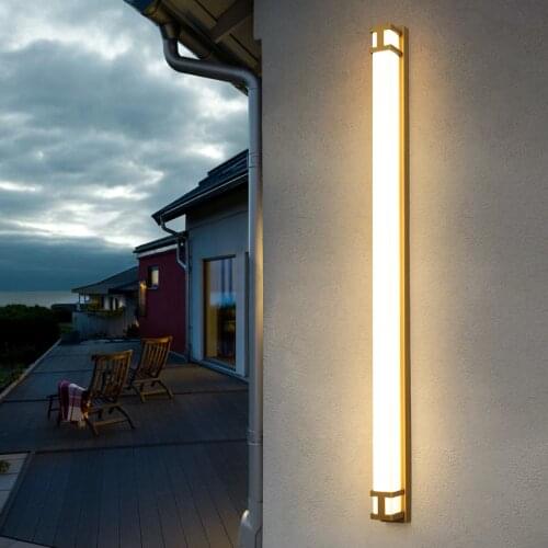 2021 New Modern IP65 Waterproof outdoor LED lamps Gold Black Wall Lightings Garden porch Sconce Light 110V 220V Sconce Luminaire