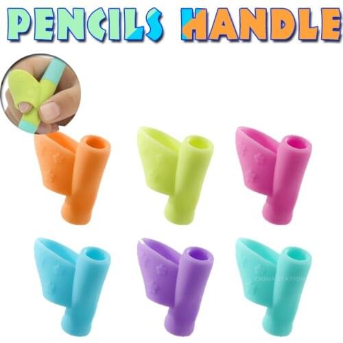 3 Pencils Handle Color Random Right Hand Helps Children Learn Holding Pen And Writing Posture Correction Magic Fits Pencil Soft