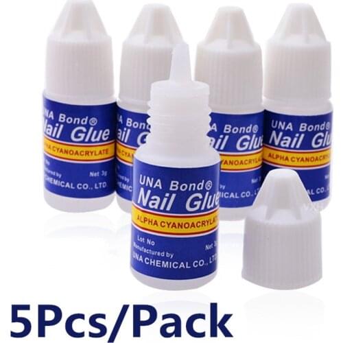 5 PC Nail Glue Fast-dry Adhesive Acrylic French Art False Tips 3D Decoration Glue Nail Rhinestone Makeup Cosmetic Tools