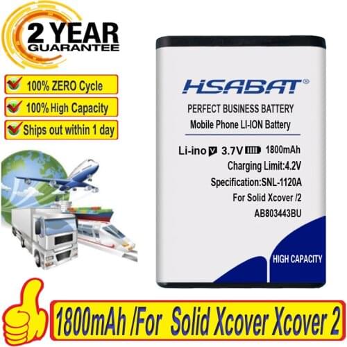 Top Brand 100% New 1800mAh AB803443BU Battery for SAMSUNG for Solid Xcover Xcover 2 C3350 II GT-C3350 Batteries
