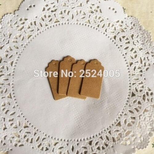 Free shipping in stock 2x4cm shape cutting blank tag 350gsm craft paper/paper card hang label