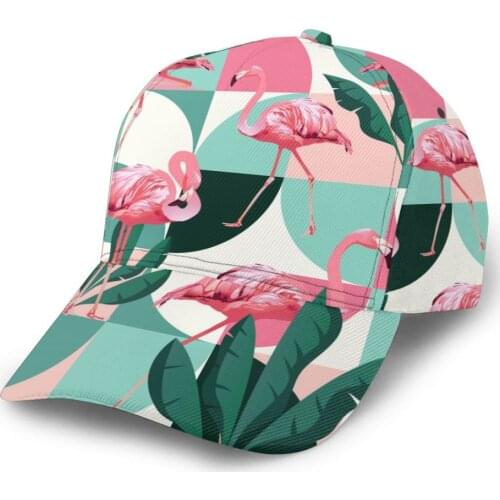 CINESSD Jungle Pink Flamingos With Banana Leaves Baseball Cap women men snapback caps Classic Style hat Casual Sport Outdoor cap