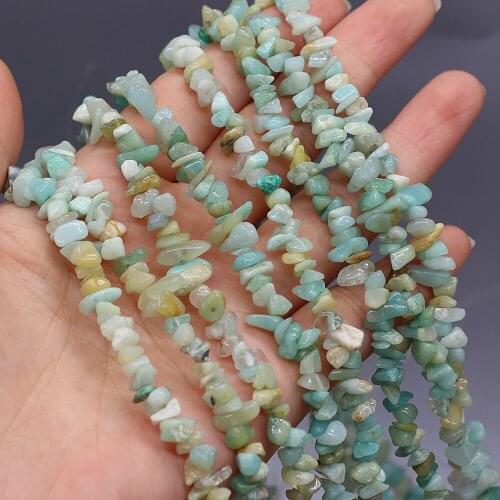 Natural Stone Beads Irregular Gravel Amazonite Isolation Bead For Jewelry Making DIY Necklace Bracelet Accessory