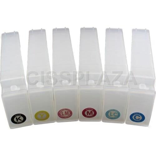 CISSPLAZA 1set 800ml empty refillable ink cartridges without chip Compatible For HP 83 Designjet 5000 5000pc 5500 5500ps Printer