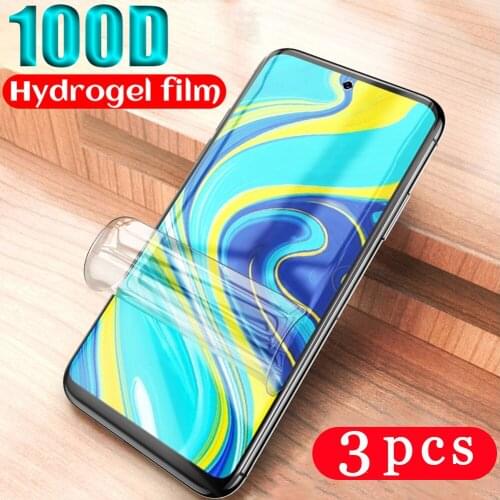 3Pcs soft full cover hydrogel film for xiaomi redmi 10X note 9s 9 pro MAX 9C 9A 8 8A 8T pro Not Glass phone screen protector