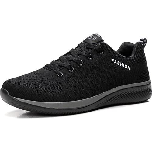 Breathable Mesh Walking Shoes Men Spring Non-Slip Black Sneakers Summer Fashion Flats Boys Daily Casual Shoes for Street Travel