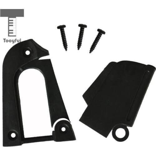Tooyful Black 3 Hole Truss Rod Cover Plate with Screws for Electric Guitar Parts