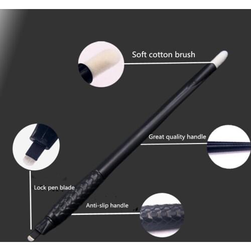 Top sale 100pcs eyebrow disposable microblading pen micro 0.15mm 18U manual embroidery permanent makeup tattoo handle CE