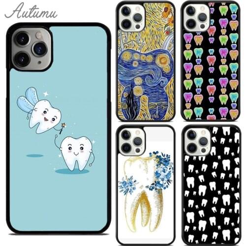 Cute Tooth Dentist Phone Case for iPhone 11 12 Pro Max mini X XR XS SE 2020 5s 6S 7 8 Plus Samsung Galaxy S8 S9 S10 Cover shell