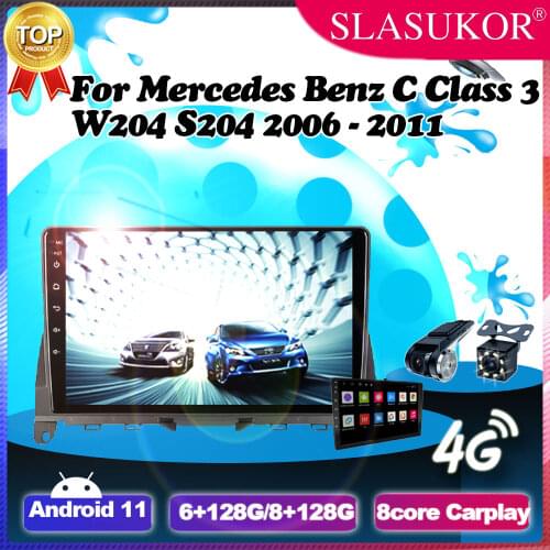 Android Multimedia Video Player For Mercedes Benz C Class 3 S204 W204 2006 Car Radio Navigation GPS Head Unit Mirror Link 4G