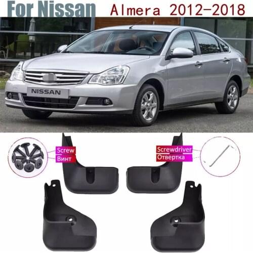 Russia 4-Door Sedan Set Mud Flaps Mudguards Accessories Car Mudflaps For Nissan Almera G15 Bluebrid Sylphy II G11 2018-2012