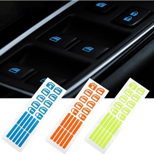 Car Door Window Sticker Luminous Button Sticker For Hyundai creta ix25 ix30 ix40 i30 2020 2013-2019 2018 2013 2011 12 2008 2009