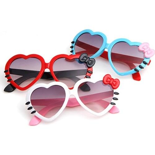 Kids Lovely Heart Shape Sunglasses Baby glasses For Girls Boys Students Kids Sunglasses Shades For Children Party Eyewear UA400