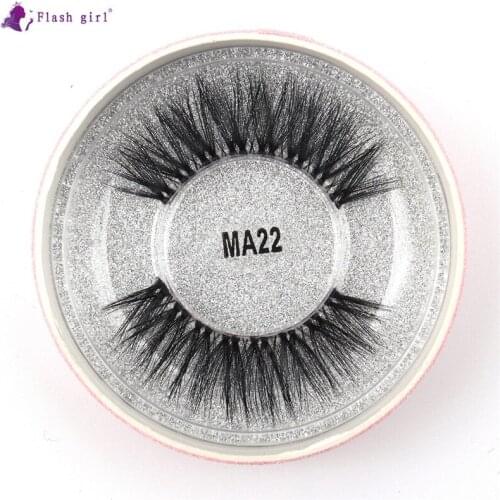 Wholesale 3D Mink Eyelashes Silk Protein Lashes 100% Handmade Natural Thick Fake Eyelash Makeup Extension Tools MA22
