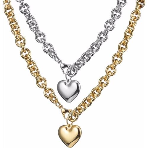 Granny Chic 8"-40" 8mm Fashion Silver Gold color Womens Mens Stainless Steel Rolo Oval Link Chains Necklaces Jewellery