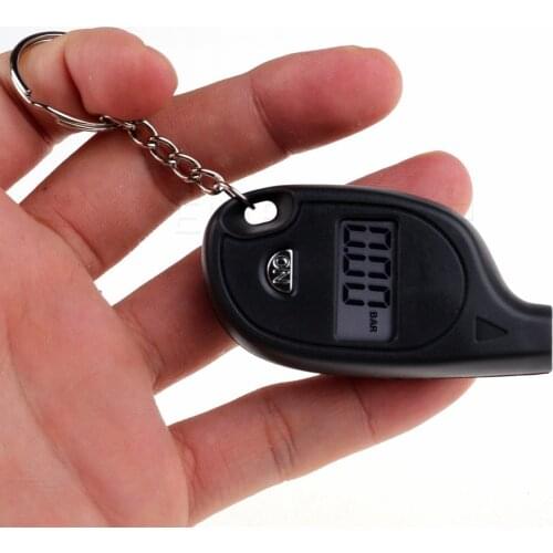 Portable Digital Car Tire Pressure Tester kit Auto Motorcycle 2-150 PSI Tyre Air monitor Gauge LCD Display Mini Keychain Design