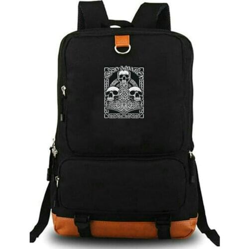 Amon Amarth backpack Scandinavian daypack Death metal schoolbag Music print rucksack Satchel school bag Laptop day pack