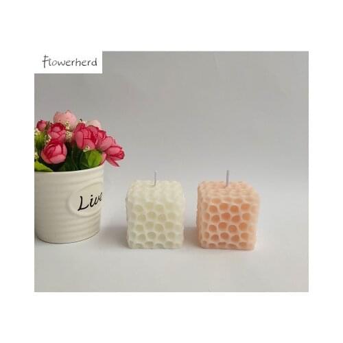 DIY Square Honeycomb Silicone Candle Mold Candle Making Kit Resin Mold Soap Form Fondant Mold Cake Decorations Silicon Mold