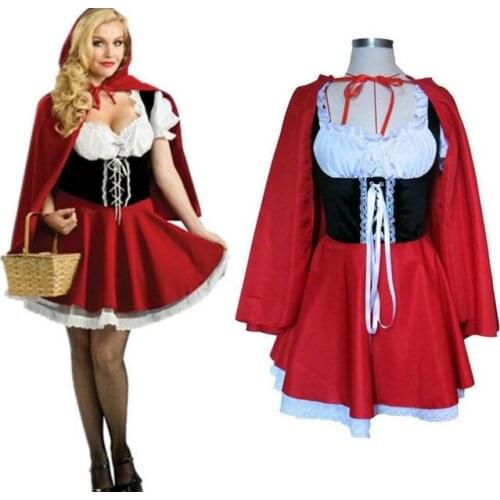 Wish list Little Red Riding Hood Storybook Fancy Dress Halloween Ladies Party S-3XL plus size carnival holiday costume