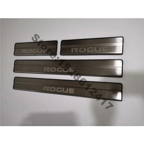 Car Styling For Nissan Rogue X-Trail T32 2014-2020 Stainless Door Sill Trim Cover Scuff Plate Guard Door Sills Protector