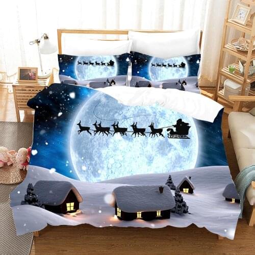 High Quality Christmas 3D Bedding Set Print Duvet Cover Pillowcase Sets King Queen Twin Size Comforter Bed Gift For Kid