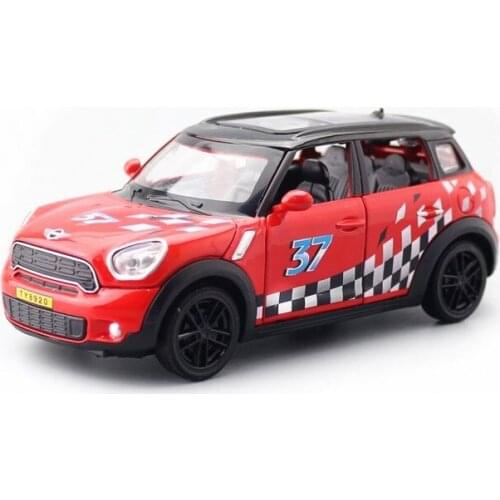 1:32/Diecast Metal Model/Mini Cooper Countryman SUV/Light & Sound/Educational Toy Car/Pull Back Doors Openable Collection