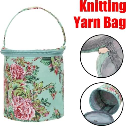 Knitting Bag Storage Bag Wool Yarn Crochet Sewing Needle Handbag Weaving Tool Tote Oxford Cloth Yarn Storage for Home Daily Use