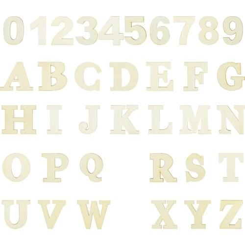 10Pcs Cute Letters Numbers Wooden Alphabet Home Birthday Wedding Embellishments Scrapbooking Craft DIY Personalised Name Design