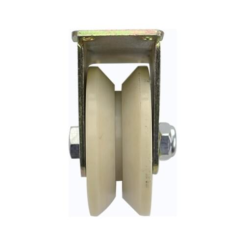 2PCS/LOT Wheel D:80mm (3inch) V Groove Nylon Mute Sliding Door Pulley Door Bearing Steel Rail Wheels