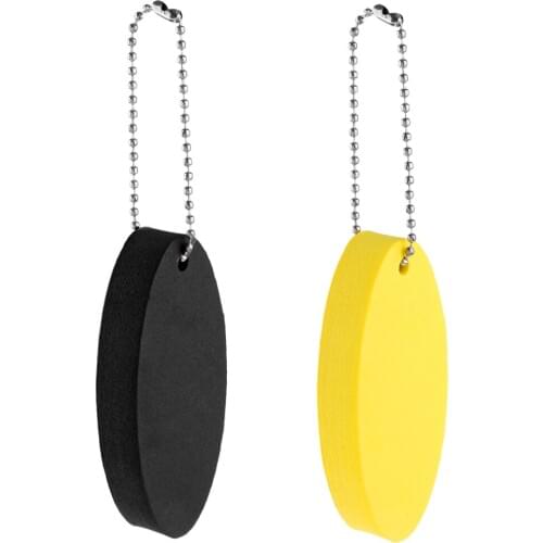 2pcs Oval Shaped EVA Floating Key Ring Beads Boat Keychain Water Sports Keyring 80 x 35mm High Quality EVA Stainless Steel