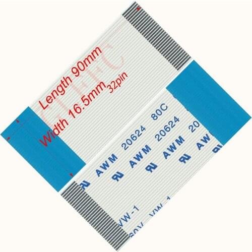 32pin 0.5pitch 90mm-300mm B-type Flexible Flat Cable FFC awm 20624 ROHS for TTL LCD DVD Computer