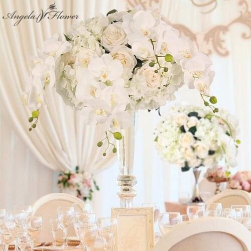 35/40/50cm artificial flower table flower ball centerpieces wedding arch backdrop rose peonies hydrangea mix road guide bouquet