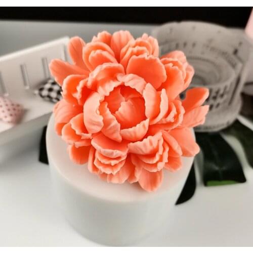 3D beautiful lotus chrysanthemum silicone mold can be used for wedding cake decoration tools DIY soap mold
