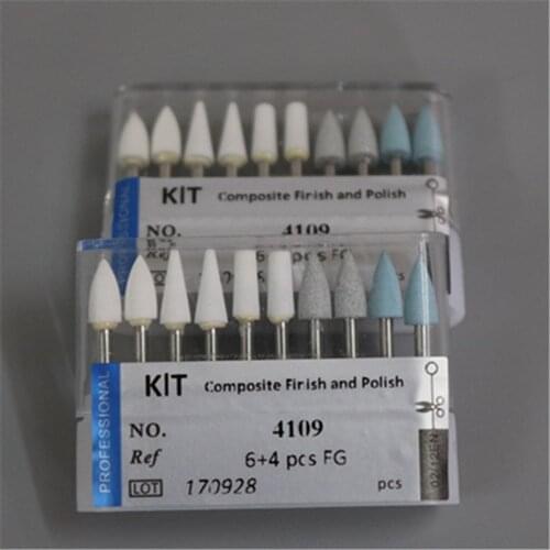 50 Pieces /Lot (5 Boxes) Dental Lab Material Composite Finish Polish FG Carbide Silicone Stone Polishing Set
