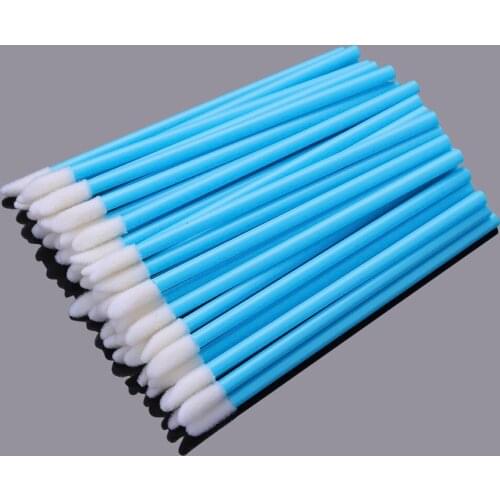 50 Pcs/pack Flocking Lip Gloss Brush Cotton Tip Makeup Beauty Tools Disposable Hollow Rod Lips Brush Portable Lipstick Brushes