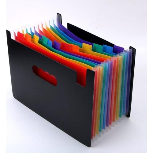 A4 Plastic Portable File Folder Extension Wallet Bill Receipt File Sorting Organizer Office Storage Bag Folders Filing Products