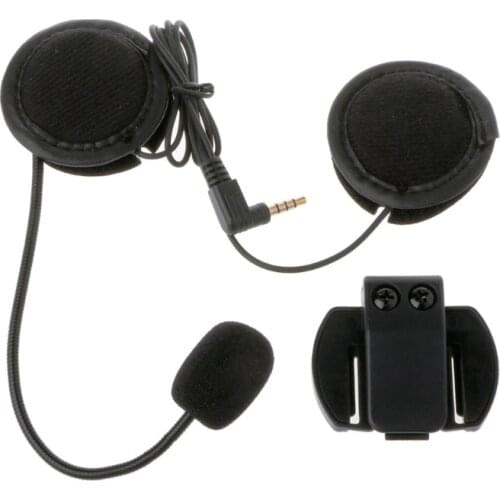 Motorcycle Earphone Speaker Intercom Accessories 3.5mm Jack Plug &Clip For V4 V6