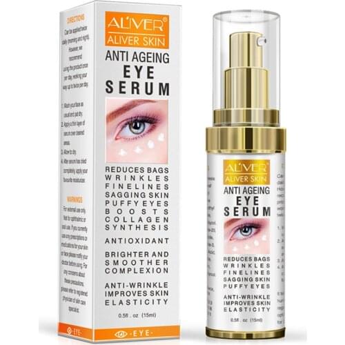 15ml Anti Wrinkle Eye Lifting Serum Liquid Anti Aging Dark Circle Removal Cream Reduce Fine Lines Wrinkles Puffiness