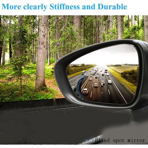Driving Car Accessories Blind Spot Mirror for dead zone safety Convex glass round shape 360 degree rotable rear view mirror