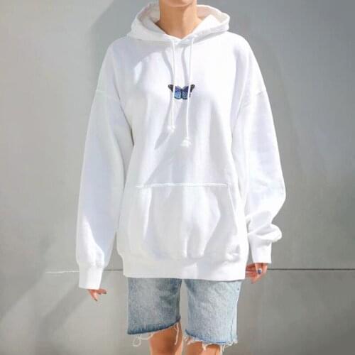 UNUTH Girls Oversize White Hoodies