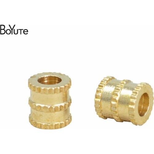 BoYuTe Wholesale (50 Pieces/Lot) Metal Brass 6*6.3MM-3MM Hole Three Circles Spacer Beads Jewelry Making